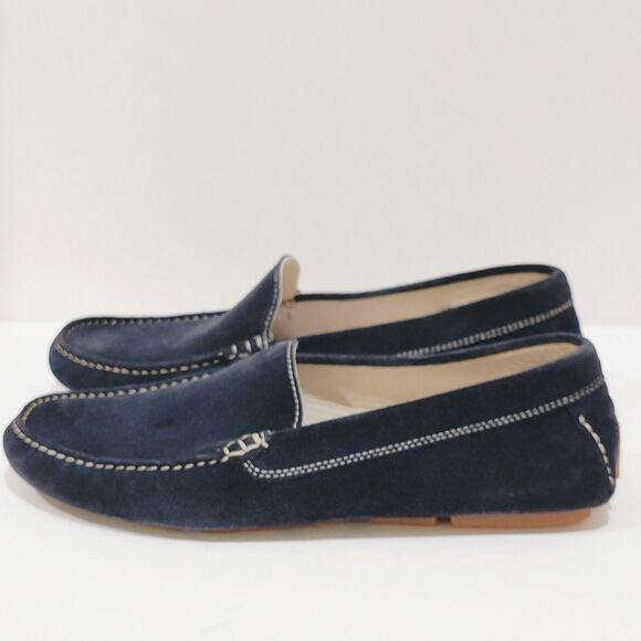 Michael Pasinkoff Mens Sz 42 Navy Blue Suede Driving Shoes Loafers Made in Italy main image 11